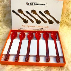 Le Creuset Stoneware Cafe Spoons Set of 6 Red